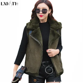 LXMSTH Plus Size Autumn Winter Suede Fur Coats Women Thickening Velvet Lambswool Vest Woman jacket Short Sleeveless Coat Belt 
LXMSTH Plus Size Autumn Winter Suede Fur Coats Women Thickening Velvet Lambswool Vest Woman jacket Short Sleeveless Coat Belt