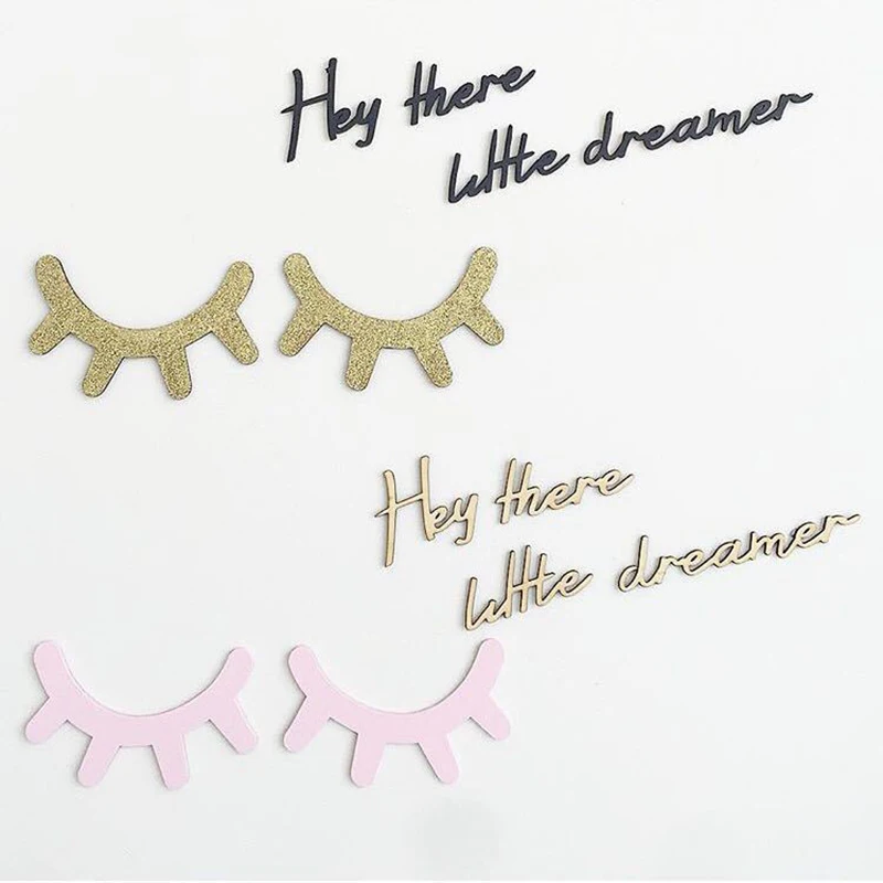 Cute Wooden Eyelash Wall Stickers For Nursery Baby Kids Room Decoration Nordic Wood 3D Closed Sleepy Eye Stickers DIY Home Decor
Cute Wooden Eyelash Wall Stickers For Nursery Baby Kids Room Decoration Nordic Wood 3D Closed Sleepy Eye Stickers DIY Home Decor