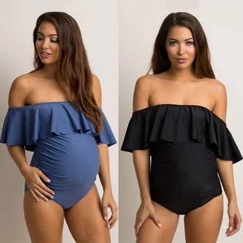 Summer Women Swim Suit Maternity Solid Flounce Bikinis Off Shoulder One Piece Halter large size swimsuit pregnant Pregnant
Summer Women Swim Suit Maternity Solid Flounce Bikinis Off Shoulder One Piece Halter large size swimsuit pregnant Pregnant
