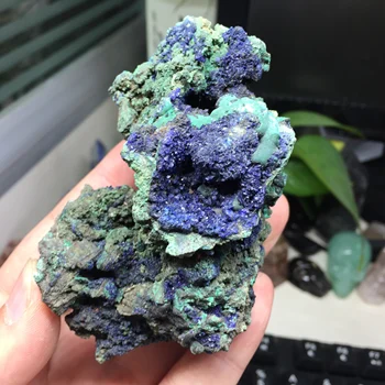 246g Natural Chessylite Material Specimen Azurite Geode Bule and Green Healing Stone Reiki Decor Home Ornaments #BH1118
246g Natural Chessylite Material Specimen Azurite Geode Bule and Green Healing Stone Reiki Decor Home Ornaments #BH1118