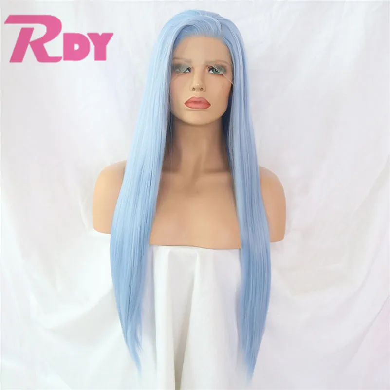 RONGDUOYI High Temperature Glueless Blue Wig 26 Inches Long Straight Synthetic Lace Front Wig for Women with Baby Hair
RONGDUOYI High Temperature Glueless Blue Wig 26 Inches Long Straight Synthetic Lace Front Wig for Women with Baby Hair