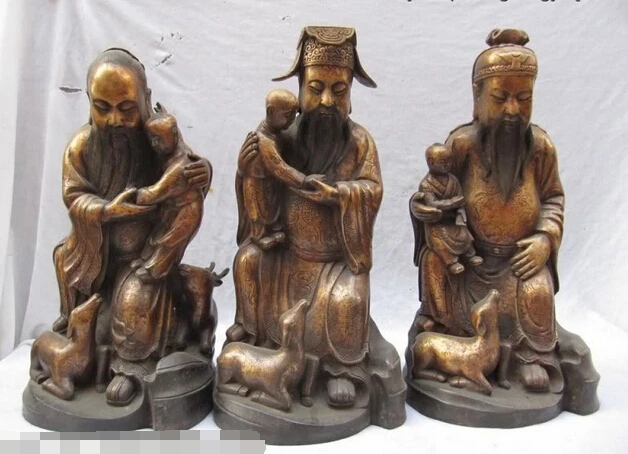 shitou 001756 Chinese Old Bronze Fu Lu Shou Three Longevity God Fukurokuju Buddha Statue Set
shitou 001756 Chinese Old Bronze Fu Lu Shou Three Longevity God Fukurokuju Buddha Statue Set