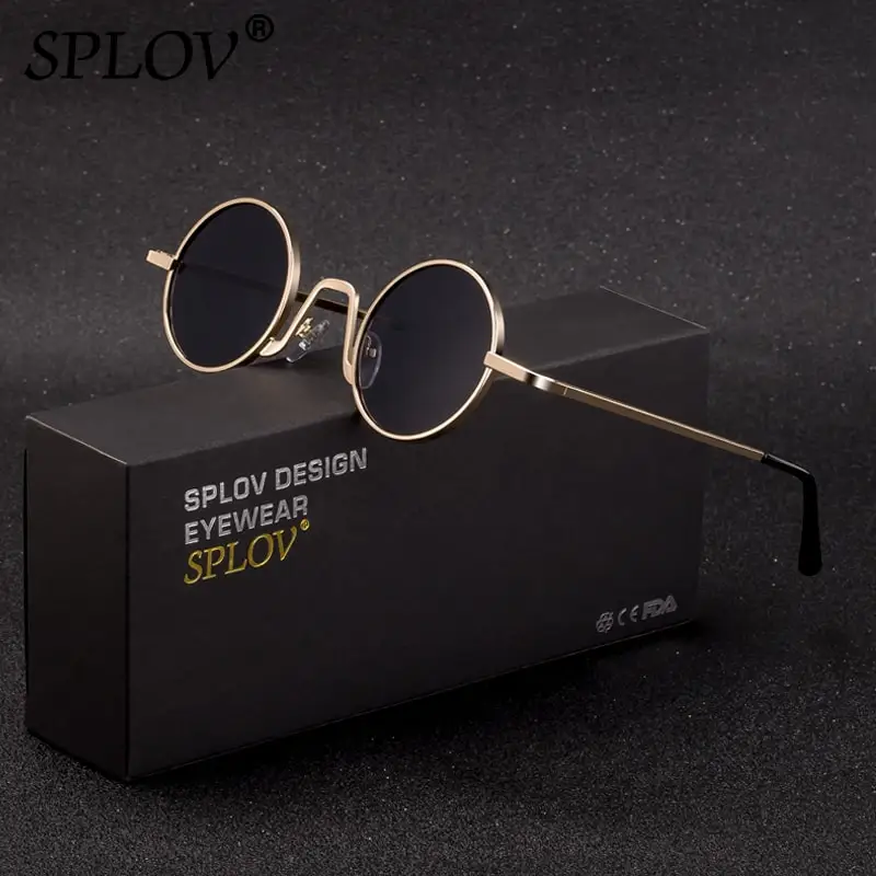 SPLOV Vintage Rap Sunglasses Men Women Steam Punk Style Hip-Hop Small Round Metal Frame Eyewear Retro Gafas De Sol With Case
SPLOV Vintage Rap Sunglasses Men Women Steam Punk Style Hip-Hop Small Round Metal Frame Eyewear Retro Gafas De Sol With Case