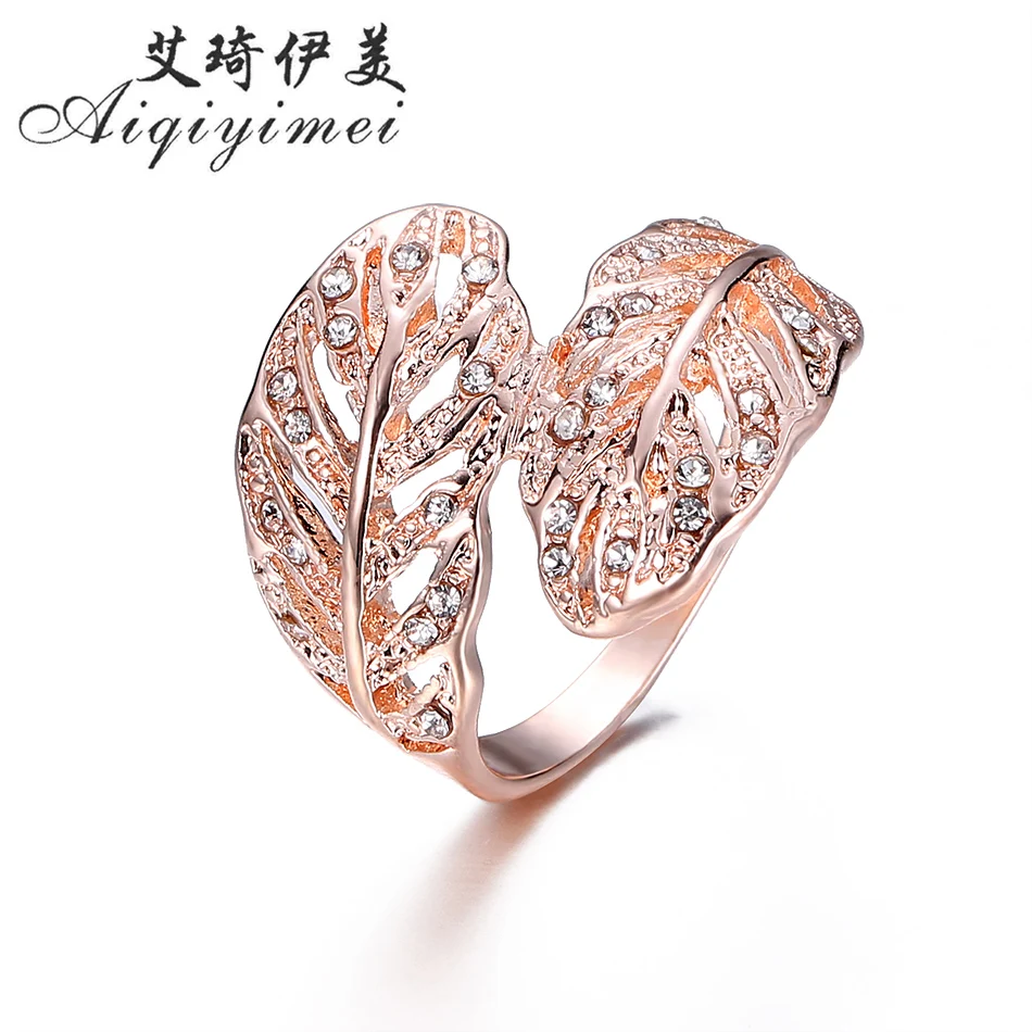 Aiqiyimei 2017 Fashion Leaf Wrap Ring Rose Gold color lovely hollow out leaves Rings For Women
Aiqiyimei 2017 Fashion Leaf Wrap Ring Rose Gold color lovely hollow out leaves Rings For Women