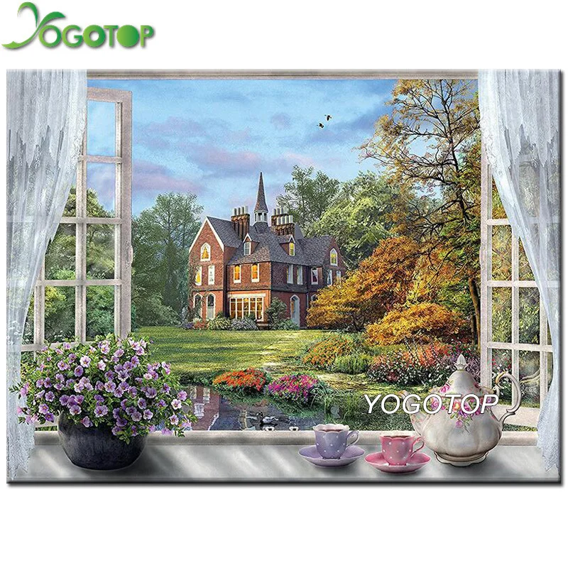 YOGOTOP Diy Diamond Painting House Window Flower natural Scenery Full Diamond Embroidery Rhinestone Handmade Needlework YY766
YOGOTOP Diy Diamond Painting House Window Flower natural Scenery Full Diamond Embroidery Rhinestone Handmade Needlework YY766