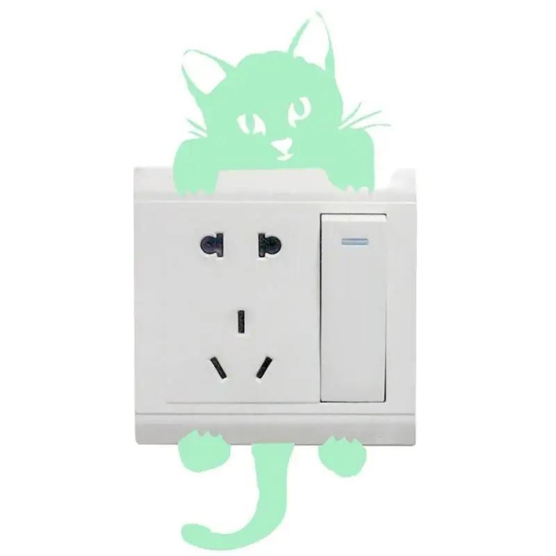 Luminous Switch Sticker Cat Glow in the Dark Wall Stickers for Kids Bedoom Decoration Home Decor Sticker Cat Decals Luminous Switch Sticker Cat Glow in the Dark Wall Stickers for Kids Bedoom Decoration Home Decor Sticker Cat Decals