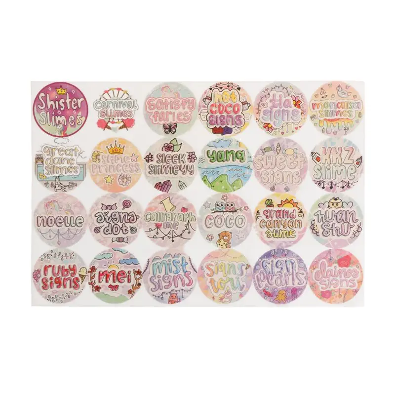 24pcs Cartoon Slime Containers Sticker Storage Box Sticker Slime Supplies DIY Accessories
24pcs Cartoon Slime Containers Sticker Storage Box Sticker Slime Supplies DIY Accessories