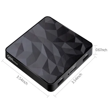 

VHXSIN 2PCS/LOT Q96 Mini TV Box Amlogic S905W 2G RAM 16G ROM 2.4G WiFi BT4.1 H.265 4K