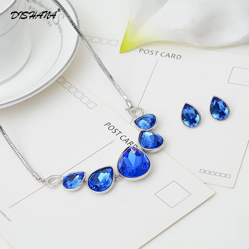 Trendy Color Crystal Jewelry Sets CZ Pendant Necklace Stud Earrings Fashion Jewelry Summer Style Party For Women (JS0074)
Trendy Color Crystal Jewelry Sets CZ Pendant Necklace Stud Earrings Fashion Jewelry Summer Style Party For Women (JS0074)