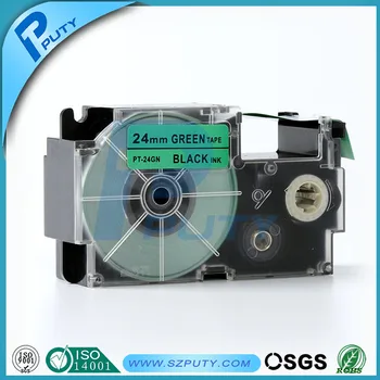 compatible Black on Green XR-24GN 24mm label tapes for EZ label printers 
compatible Black on Green XR-24GN 24mm label tapes for EZ label printers
