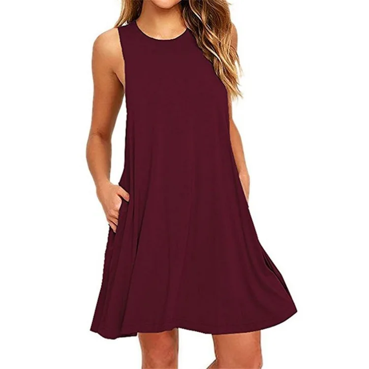 2019 Summer Women Casua Dress Solid Sleeveless Dresses with Pockets Plus Size Dress Sexy Party Dress Maxi Dresses for Women
2019 Summer Women Casua Dress Solid Sleeveless Dresses with Pockets Plus Size Dress Sexy Party Dress Maxi Dresses for Women