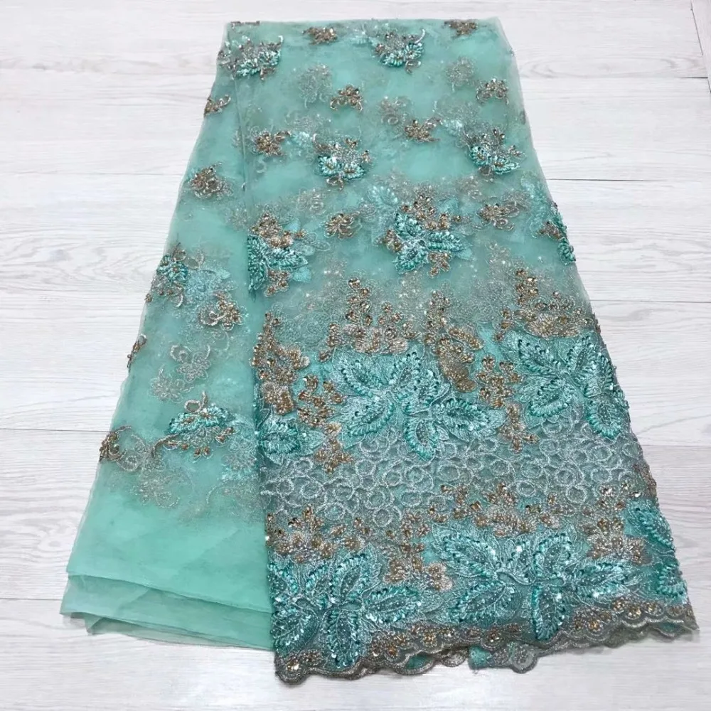 NEW Heavy French Dress Tulle Lace Latest Green/Gold African Embroidery Lace Fabric Luxury Handmade Beaded Lace Fabric YYZ0938
NEW Heavy French Dress Tulle Lace Latest Green/Gold African Embroidery Lace Fabric Luxury Handmade Beaded Lace Fabric YYZ0938
