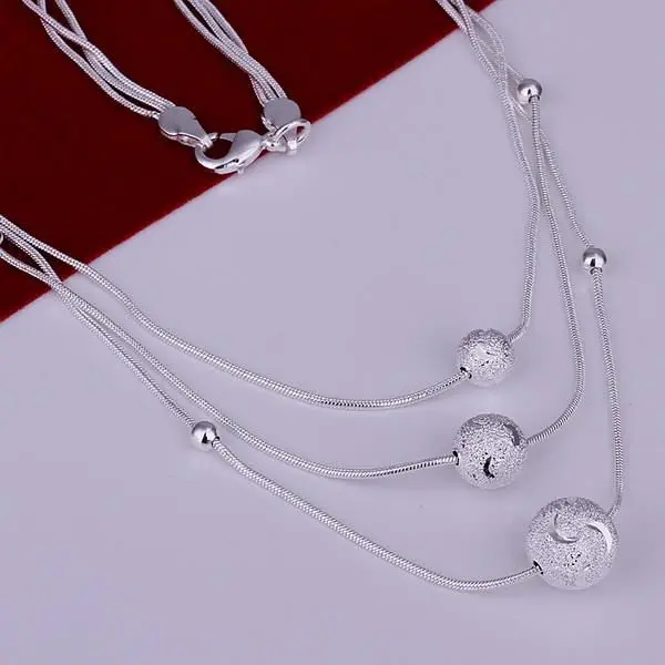 N220 Hot sale fine silver plated jewelry,Wholesale Factory price 925 charms free shipping fashion Triple Line Of Beans Necklaces
N220 Hot sale fine silver plated jewelry,Wholesale Factory price 925 charms free shipping fashion Triple Line Of Beans Necklaces