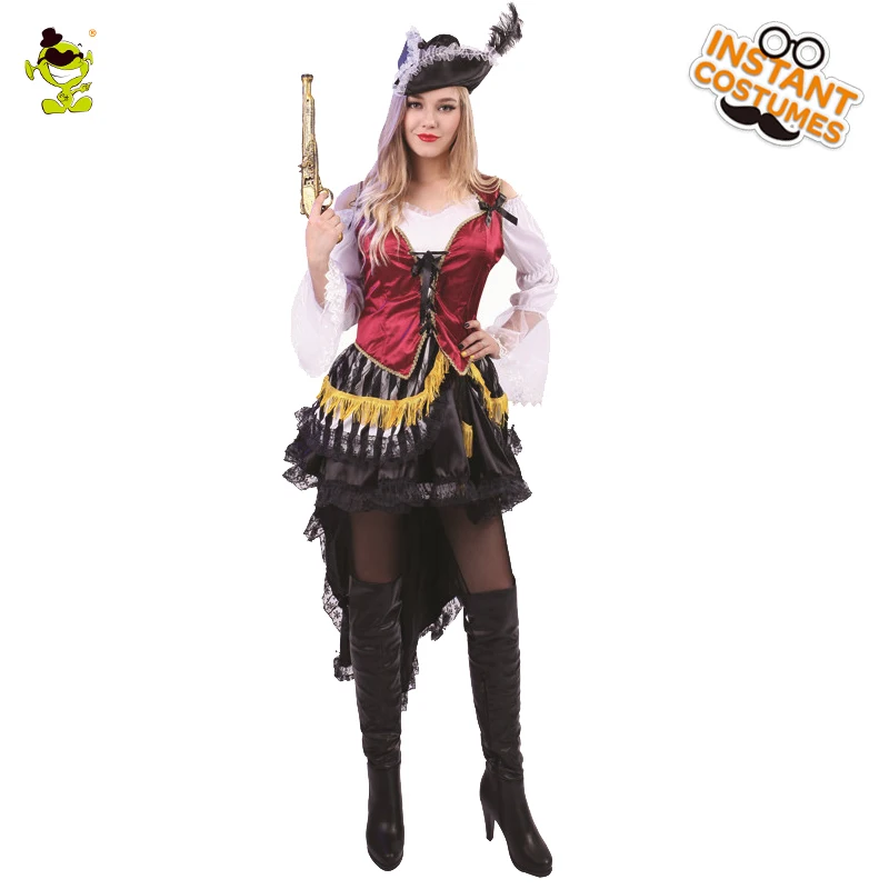Woman Luxurious Pirate Costumes Adult Halloween Carnival Party Super Deluxe Viking&Buccaneer Beauty Cospaly Dovetail Skirt
Woman Luxurious Pirate Costumes Adult Halloween Carnival Party Super Deluxe Viking&Buccaneer Beauty Cospaly Dovetail Skirt