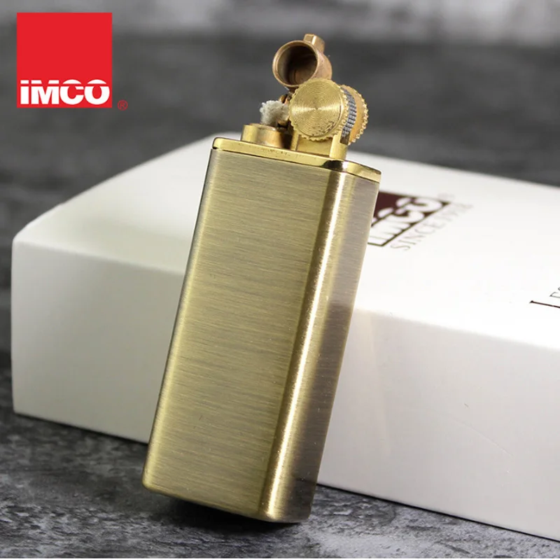 

Genuine IMCO Kerosene Lighter Retro Brass Petrol Windproof Lighter Original Oil Gasoline Cigarette Lighter Cigar Fire Smoker