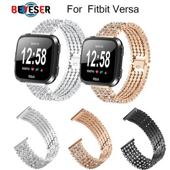 Watch Strap For Fitbit Versa Five Steel Wrist Band with 5 Beads Round Rhinestone Inlaid Solid Replace Wristbands Accessories
Watch Strap For Fitbit Versa Five Steel Wrist Band with 5 Beads Round Rhinestone Inlaid Solid Replace Wristbands Accessories