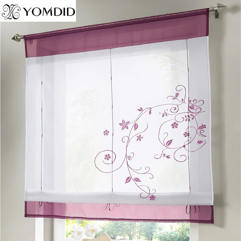 1PC New Roman Flower StyleTulle Window Curtains For Kitchen European Design Printed Roman Curtains Perspective Cafe Decoration
1PC New Roman Flower StyleTulle Window Curtains For Kitchen European Design Printed Roman Curtains Perspective Cafe Decoration