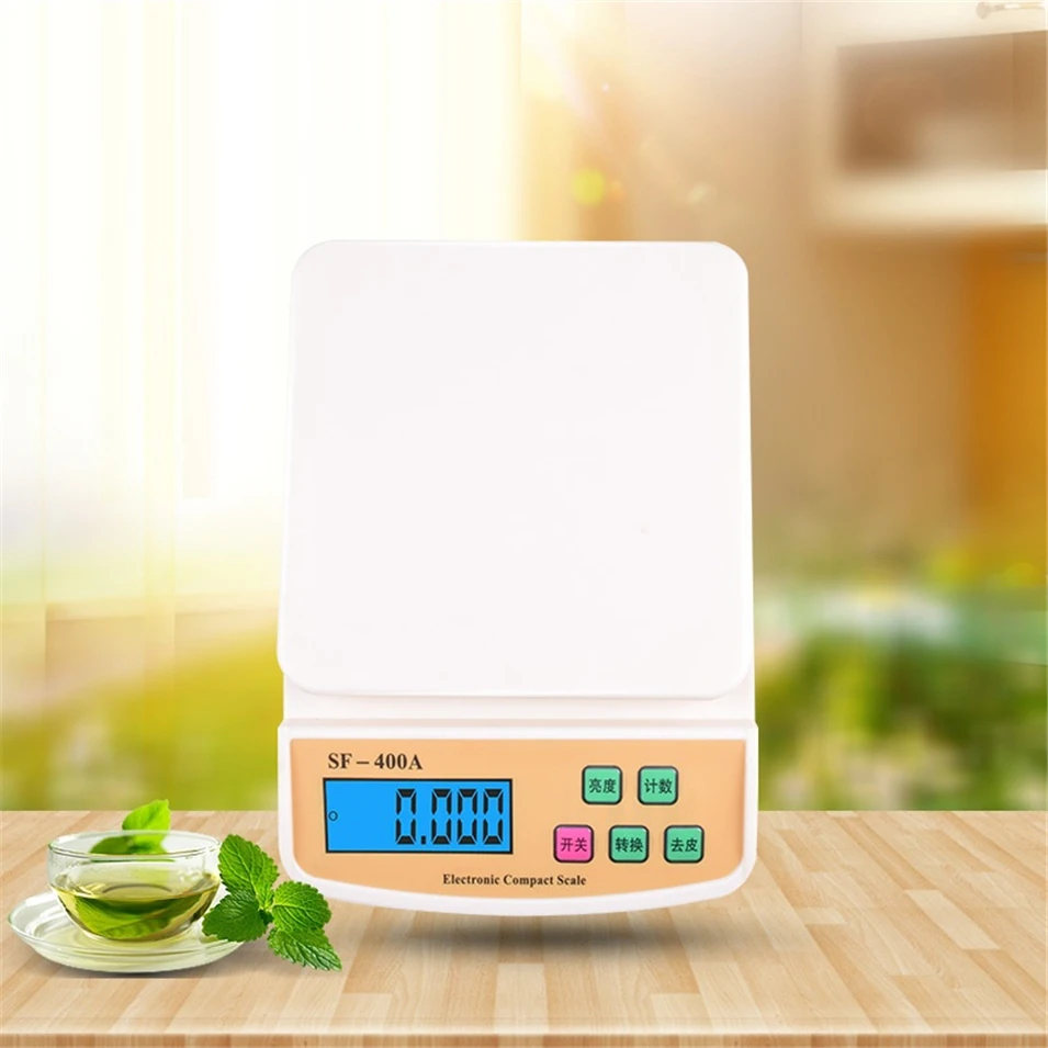 

2/5/10Kg 1g/0.1g Libra Digital Kitchen Scales Counting Weighing electronic balance scale SF-400A English button