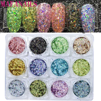 12colors/set Ultra-Thin Holographic Flake Nail Glitter Rainbow Laser Glitter Sequins Dazzling Nail Tips Polish Nail Flakes CPT45
12colors/set Ultra-Thin Holographic Flake Nail Glitter Rainbow Laser Glitter Sequins Dazzling Nail Tips Polish Nail Flakes CPT45