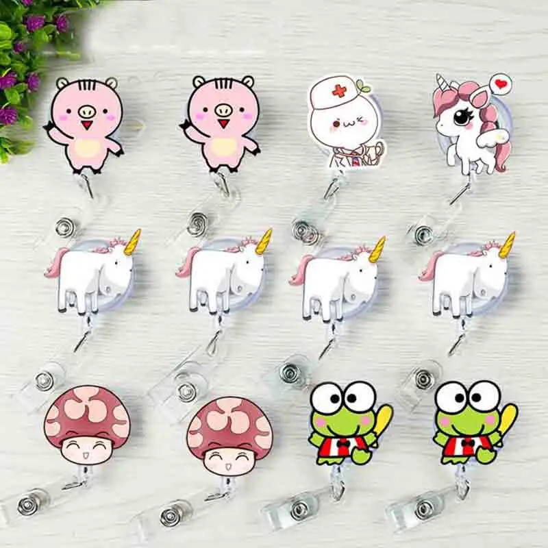 1 Pcs Hot Sale Cute Unicorn Frog Pig Retractable Plastic Badge Holder Reel Student Nurse Exhibition ID Name Card Office Gift
1 Pcs Hot Sale Cute Unicorn Frog Pig Retractable Plastic Badge Holder Reel Student Nurse Exhibition ID Name Card Office Gift
