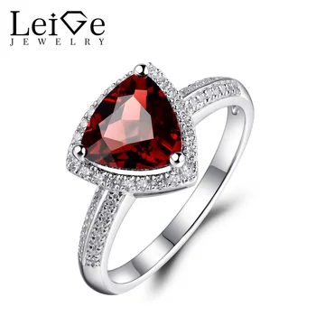 Leige Jewelry Natural Garnet Wedding Rings for Women January Birthstone 925 Sterling Silver Ring Triangle Cut 8X8mm Xmas Gift 
Leige Jewelry Natural Garnet Wedding Rings for Women January Birthstone 925 Sterling Silver Ring Triangle Cut 8X8mm Xmas Gift