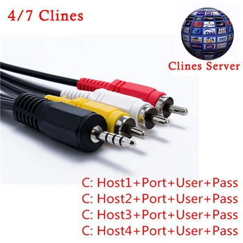 Best HD AV Cable Europe Cline 1 year C-lines Server 7 or 4 lines for Satellite TV Receiver DVB-S2 Decoder Spain Germany NL
Best HD AV Cable Europe Cline 1 year C-lines Server 7 or 4 lines for Satellite TV Receiver DVB-S2 Decoder Spain Germany NL
