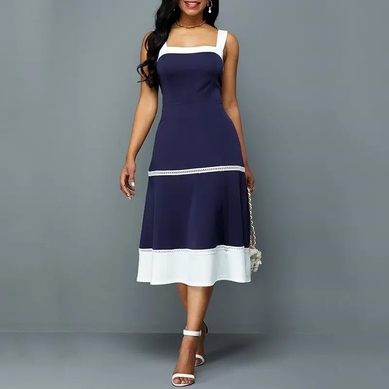 Summer Office Ladies Elegant Vintage African Plus Size Women Midi Dresses Square Neck Backless Black Girls Female Retro Dress
Summer Office Ladies Elegant Vintage African Plus Size Women Midi Dresses Square Neck Backless Black Girls Female Retro Dress