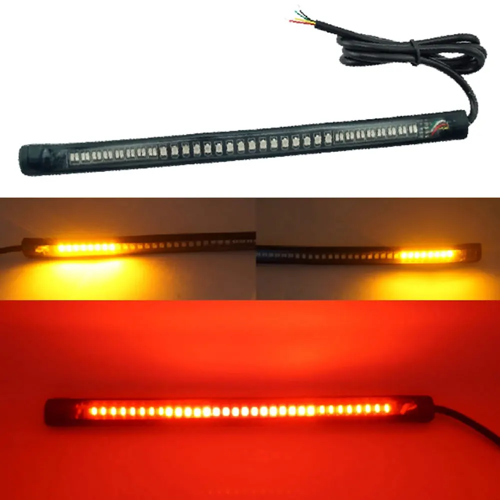 New LED Dual Color Light motorcycle Strip Turn sSgnal Tail Rear Brake Stop Waterproof Bulb Lamp Motorcycle Accessories
New LED Dual Color Light motorcycle Strip Turn sSgnal Tail Rear Brake Stop Waterproof Bulb Lamp Motorcycle Accessories