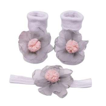 Baby Socks and Cotton Decorated Lovely Anti-Slip Set with Band Flowers Headband Socks Ankle Elastic Hair
Baby Socks and Cotton Decorated Lovely Anti-Slip Set with Band Flowers Headband Socks Ankle Elastic Hair