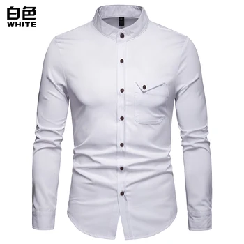 2019 New Men's Shirt Casual Business Shirt Simple Fashion Linen Shirt Stand Collar Pocket Decoration Long Sleeve Shirt
2019 New Men's Shirt Casual Business Shirt Simple Fashion Linen Shirt Stand Collar Pocket Decoration Long Sleeve Shirt