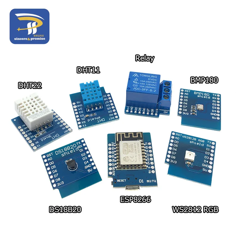 ESP8266 D1 Mini Pro WiFi Development Board NodeMcu Lua WS2812 RGB DHT11 AM2302 Relay BMP180 Matrix LED Shield for WeMos DIY Kit
ESP8266 D1 Mini Pro WiFi Development Board NodeMcu Lua WS2812 RGB DHT11 AM2302 Relay BMP180 Matrix LED Shield for WeMos DIY Kit