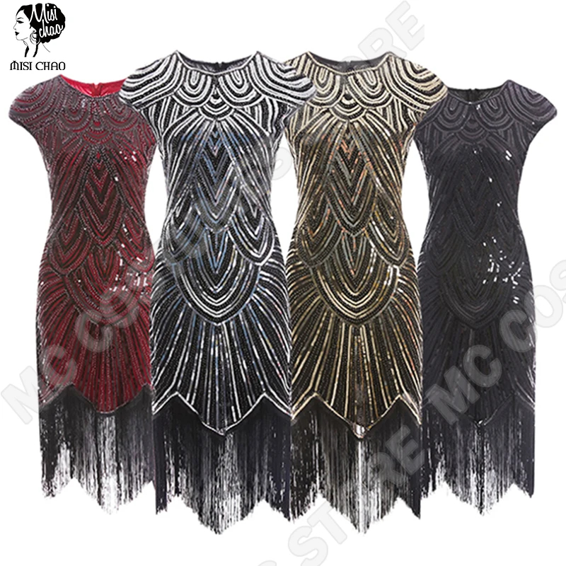 Great Gatsby Dress 1920s Vintage Flapper Sequined Embellished Fringed Sleeve Midi Party Art Deco Double Dress Accessories
Great Gatsby Dress 1920s Vintage Flapper Sequined Embellished Fringed Sleeve Midi Party Art Deco Double Dress Accessories