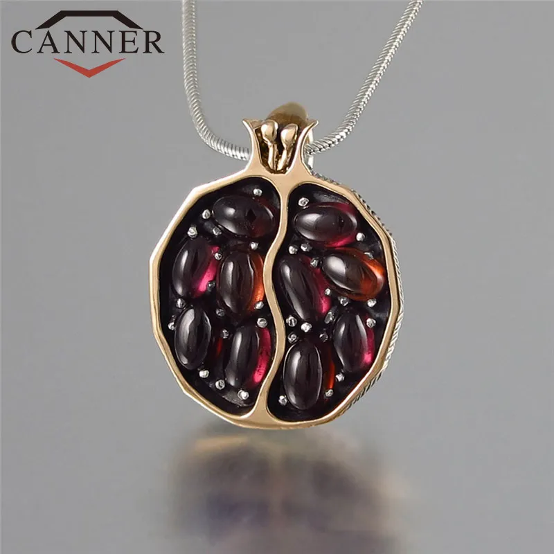 CANNER Vintage Pomegranate Pendant Necklace Classic Red Natural Stone Women Chain Necklace TH
CANNER Vintage Pomegranate Pendant Necklace Classic Red Natural Stone Women Chain Necklace TH