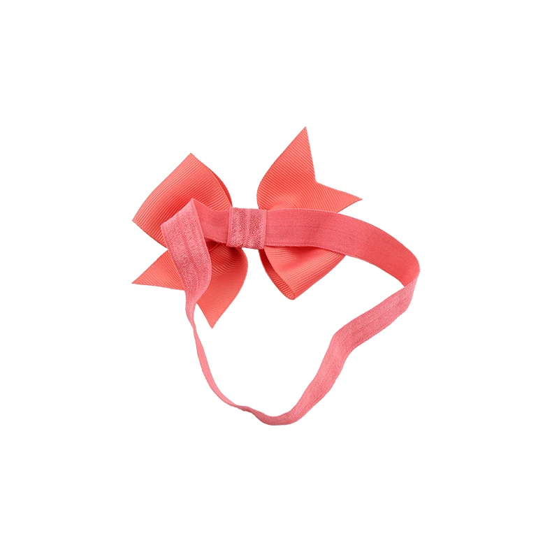 Lovely Printed Floral Fabric Bow Headband Striped Dots Knot Elastic Nylon Hair Band For Girl Children Headwear (1)