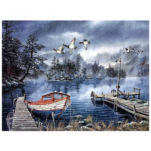 DIY Diamond Painting Winter Landscape Lake Bird Diamond Painting Cross Stitch Rhinestone Mosaic pictures by numbers
DIY Diamond Painting Winter Landscape Lake Bird Diamond Painting Cross Stitch Rhinestone Mosaic pictures by numbers
