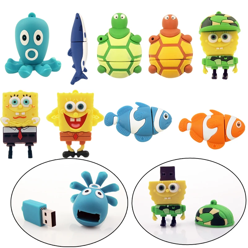 Cartoon USB stick SpongeBob Series USB Flash Drive 128MB 4GB 8GB 16GB Pen Drive 32GB 64GB Memory Stick Thumb creative U disk
Cartoon USB stick SpongeBob Series USB Flash Drive 128MB 4GB 8GB 16GB Pen Drive 32GB 64GB Memory Stick Thumb creative U disk