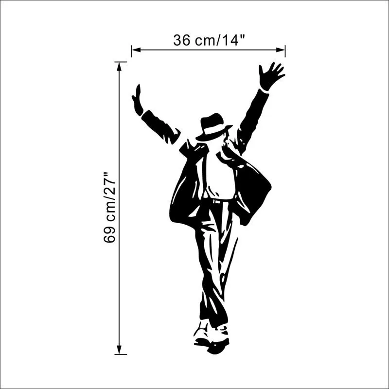 Dancing Michael Jackson boy girl fans bedroom decor Wall Sticker decals poster Home Decor Music handsome gift
Dancing Michael Jackson boy girl fans bedroom decor Wall Sticker decals poster Home Decor Music handsome gift