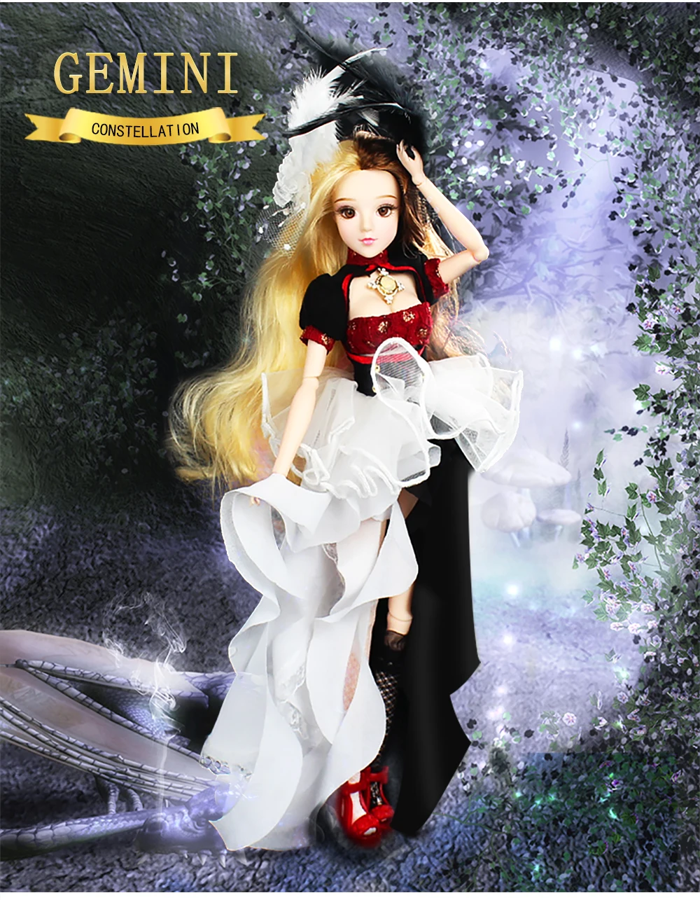 MMGirl 12 Constellation Gemini like BJD Blyth doll 1/6 30cm black and white dress fantasy body toy gift
MMGirl 12 Constellation Gemini like BJD Blyth doll 1/6 30cm black and white dress fantasy body toy gift