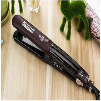 Professional Hair Flat Iron Salon Steam Chapinha Styler Ceramics Organosilicon Hair Straightener & Curler for Both Dry and Wet
Professional Hair Flat Iron Salon Steam Chapinha Styler Ceramics Organosilicon Hair Straightener & Curler for Both Dry and Wet