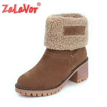 ZALAVOR 4 Color Women Mid Calf Boots Winter Fur Round Toe Shoes Warm Leisure Thick Heels Boots Women Footwear Size 33-44
ZALAVOR 4 Color Women Mid Calf Boots Winter Fur Round Toe Shoes Warm Leisure Thick Heels Boots Women Footwear Size 33-44