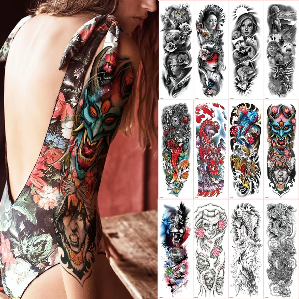 Fake Temporary Tattoo Long Sleeve Designs Body Arm Stockings Tatoo for Men Women Girl Tattoos Oversleeve Sexy Tattoo Waterproof
Fake Temporary Tattoo Long Sleeve Designs Body Arm Stockings Tatoo for Men Women Girl Tattoos Oversleeve Sexy Tattoo Waterproof