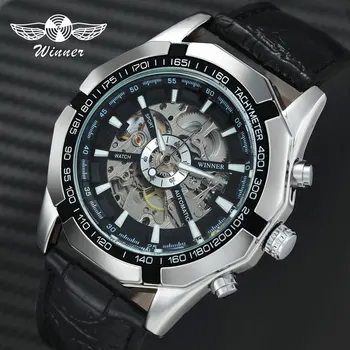 WINNER Skeleton Watches for Men Automatic Wrist Watch Mechanical Brand Luxury Black PU Leather Strap Casual Business Male Clock
WINNER Skeleton Watches for Men Automatic Wrist Watch Mechanical Brand Luxury Black PU Leather Strap Casual Business Male Clock