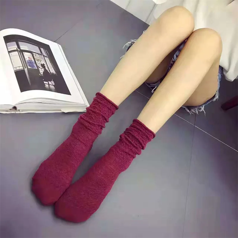Cute Socks For Women Cotton Elastic Force Solid Pile Of Socks Keep Warm Breathable Lace Retro Socks Female
Cute Socks For Women Cotton Elastic Force Solid Pile Of Socks Keep Warm Breathable Lace Retro Socks Female