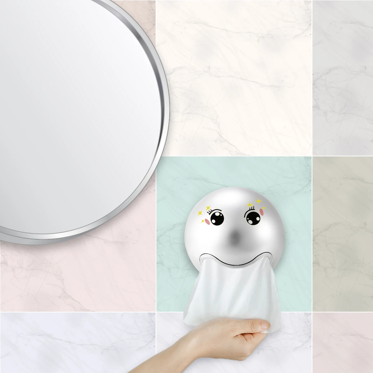 Cute Ball Shaped Emoji Bathroom Paper Roll Holder Kitchen ABS Plastic Tissue Box Toilet Paper Holder Creative Toilet Paper Case
Cute Ball Shaped Emoji Bathroom Paper Roll Holder Kitchen ABS Plastic Tissue Box Toilet Paper Holder Creative Toilet Paper Case