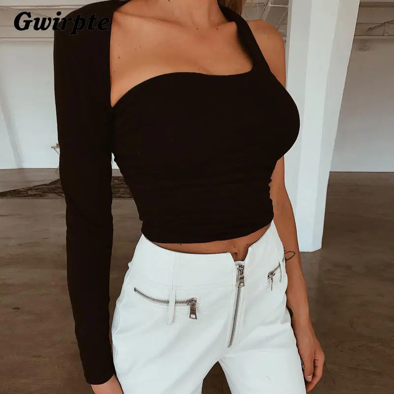 Gwirpte Sexy One Sleeve Cotton Solid Crop Tops Women Casual One Shoulder Backless T Shirts
Gwirpte Sexy One Sleeve Cotton Solid Crop Tops Women Casual One Shoulder Backless T Shirts