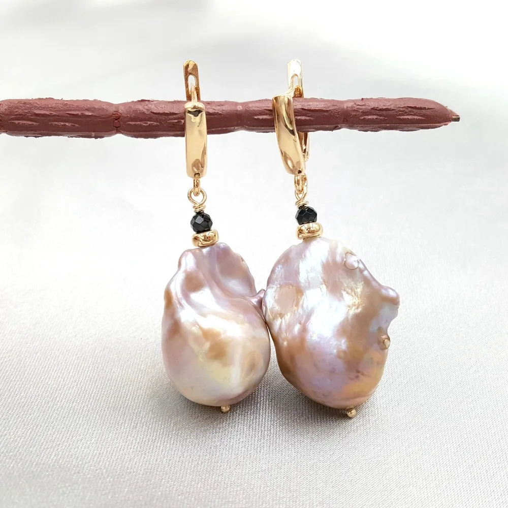 Lii Ji Natural Black Spinel,Pink Purple Baroque Pearl 925 Sterling Silver 18K Gold Plated Long Earrings Women Fashion Jewelry
Lii Ji Natural Black Spinel,Pink Purple Baroque Pearl 925 Sterling Silver 18K Gold Plated Long Earrings Women Fashion Jewelry