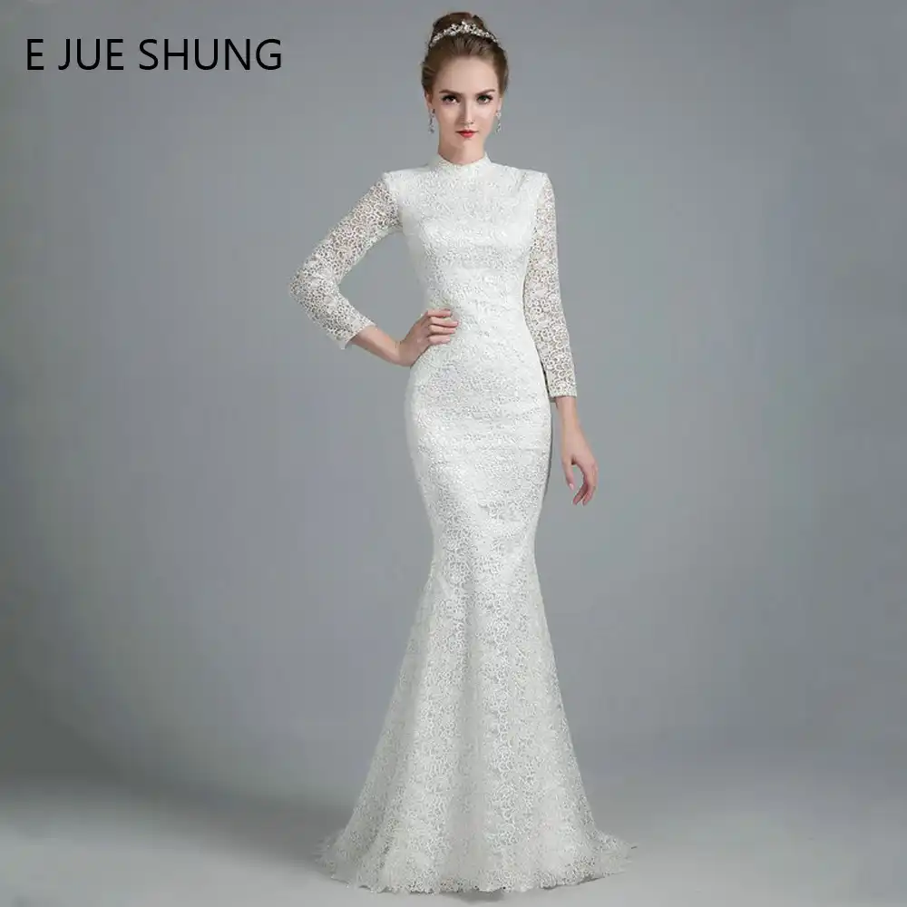 thick lace wedding dress