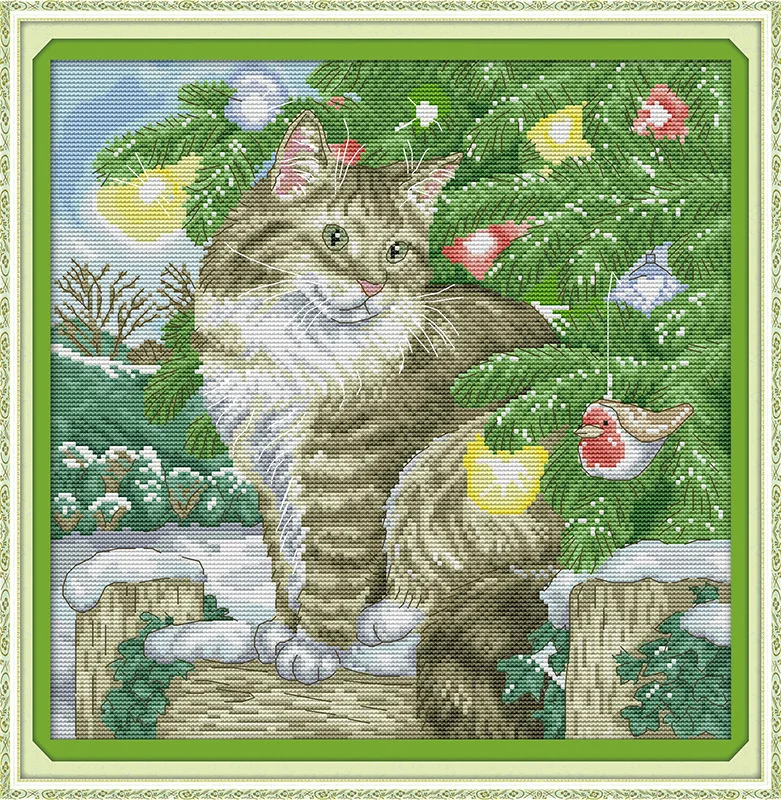 Lovely Christmas cat Printed Canvas DMC Counted Cross Stitch Kits printed Cross-stitch set Embroidery Needlework
Lovely Christmas cat Printed Canvas DMC Counted Cross Stitch Kits printed Cross-stitch set Embroidery Needlework