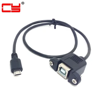 Micro USB 5pin Male to USB B Female Panel Mount Type Cable Converter Cord 50cm with Screws Black
Micro USB 5pin Male to USB B Female Panel Mount Type Cable Converter Cord 50cm with Screws Black