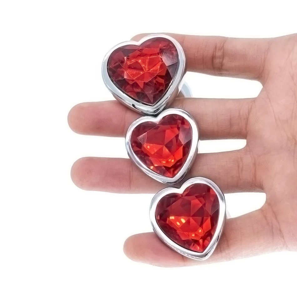 DOMI 3PCS Anal Beads Crystal Jewelry Heart Butt Plug Stimulator Sex Toys Dildo Stainless Steel Anal Plug 6 DOMI 3PCS Anal Beads Crystal Jewelry Heart Butt Plug Stimulator Sex Toys Dildo Stainless Steel Anal Plug 6